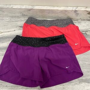 Nike Women's Running Shorts - Purple and Red size S